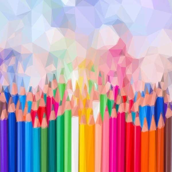 Πίσω στο σχολείο σύνορα πολύχρωμα μολύβια — Διανυσματικό Αρχείο