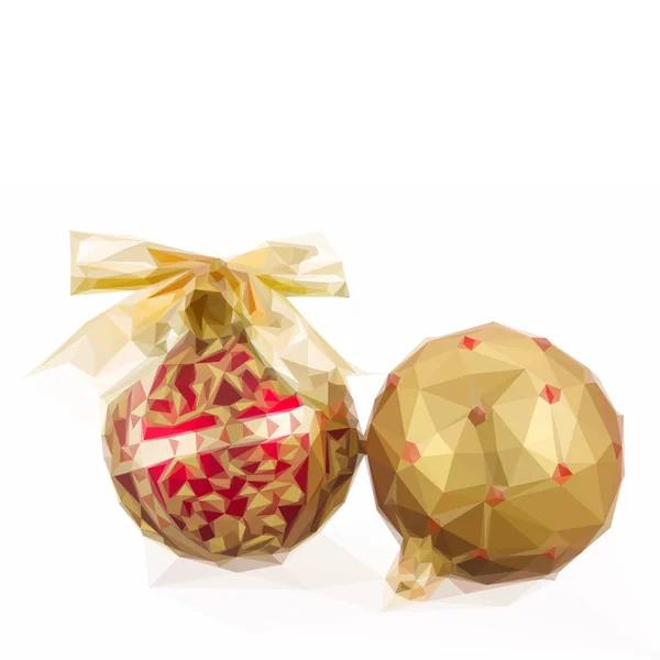Duas bolas de Natal — Vetor de Stock