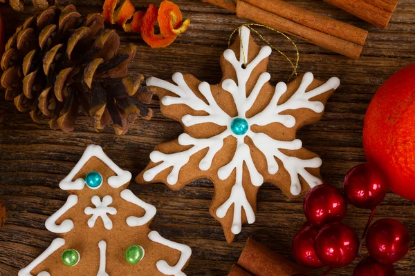 Biscoitos de gengibre de Natal — Fotografia de Stock