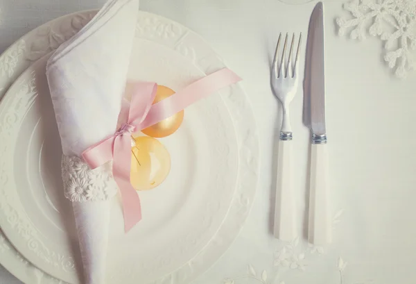 Conjunto de utensílios de mesa para o Natal — Fotografia de Stock