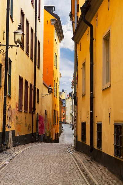 Old town street em Estocolmo, Suécia — Fotografia de Stock