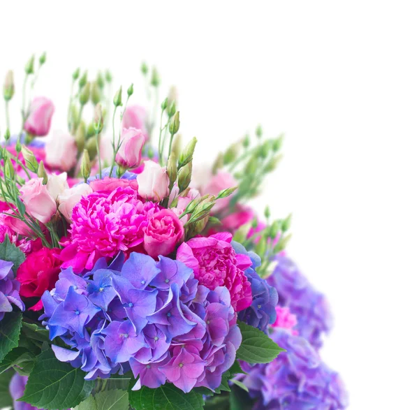 Bright pink and blue flowers — Stock Photo, Image