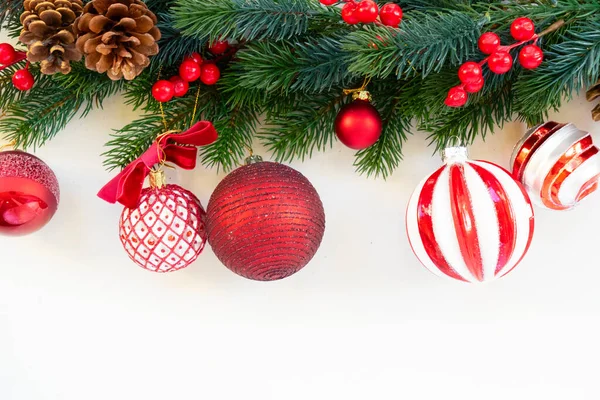 Zdobený vánoční stromek zblízka — Stock fotografie