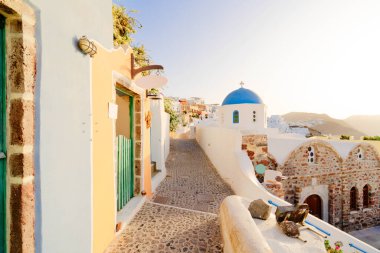 Oia, geleneksel Yunan köyü.