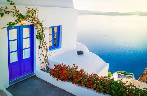 Schöne Details der Insel Santorin, Griechenland — Stockfoto