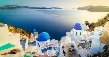 Oia, geleneksel Yunan köyü.