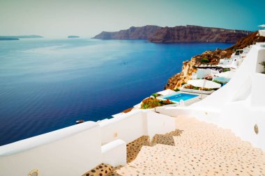 Oia, geleneksel Yunan köyü.