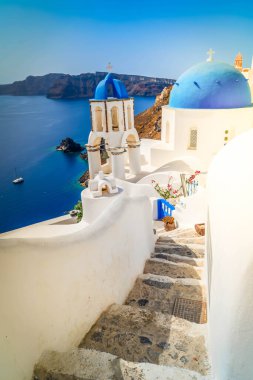 Oia, geleneksel Yunan köyü.