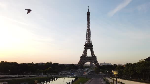 Eiffel tour e de Trocadero, Paris — Vídeo de Stock