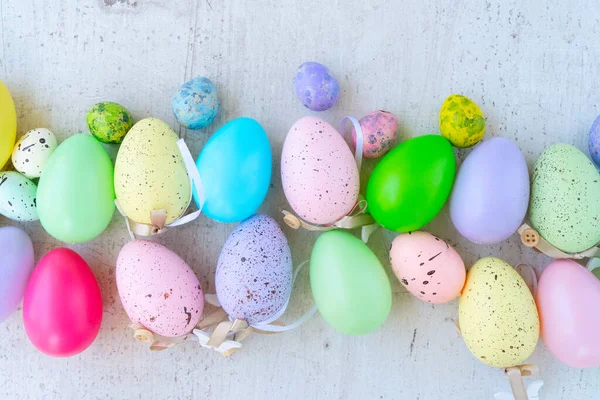 Velikonoční barevná vejce — Stock fotografie