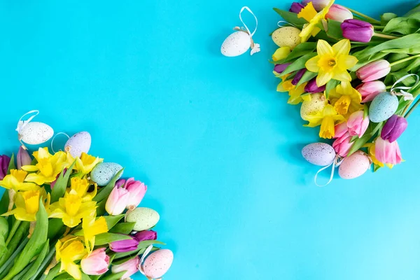 Tulipanes y narcisos flores —  Fotos de Stock