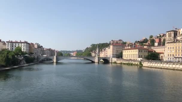 Lyon, Franciaország egy gyönyörű nyári napon — Stock videók