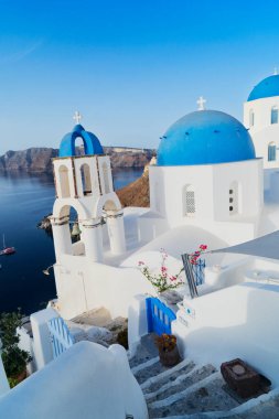 Beyaz Belfries Santorini Adası, Yunanistan