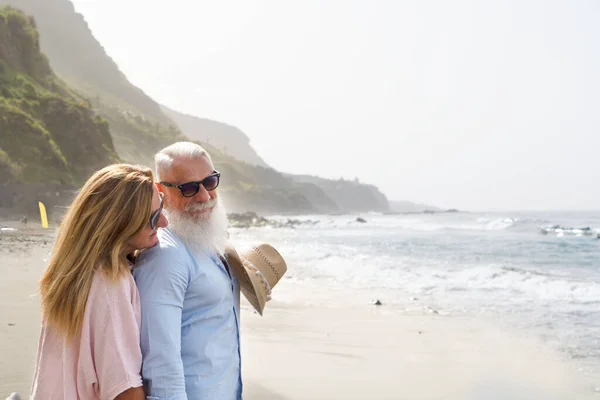 Lifestyle with caucasian senior couple — Stock Photo, Image