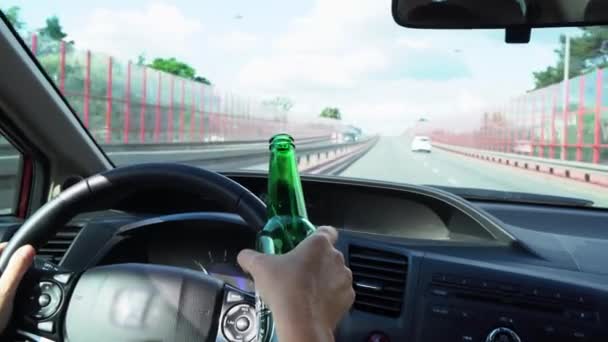 Koncepcja jazdy po pijanemu — Wideo stockowe