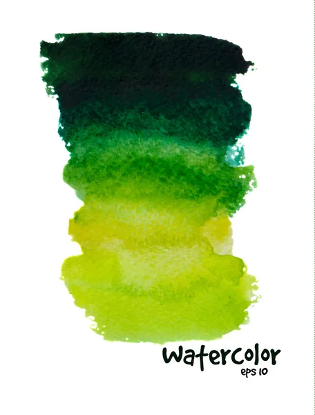 Groene aquarel vlek — Stockfoto