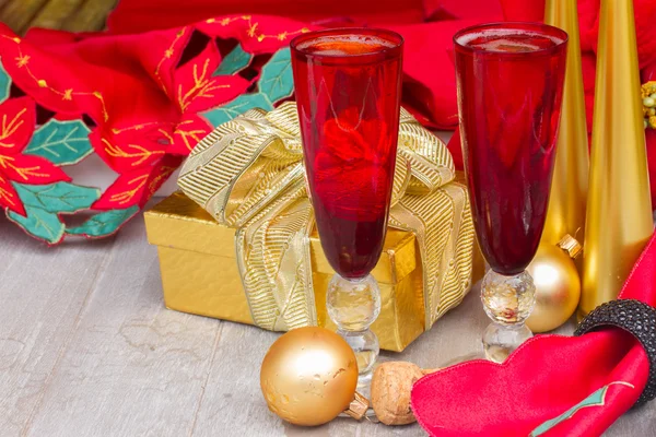 Christmas champagne — Stock Photo, Image