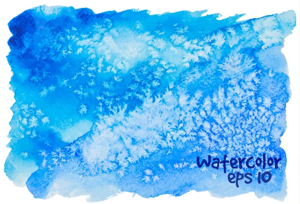 Blauwe waterkleur achtergrond — Stockvector