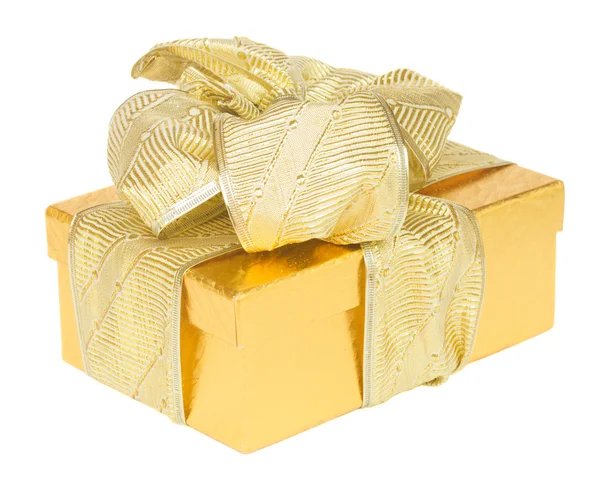 Golden  gift box — Stock Photo, Image