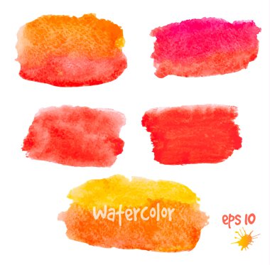 kırmızı, turuncu, sarı sulu boya lekeleri