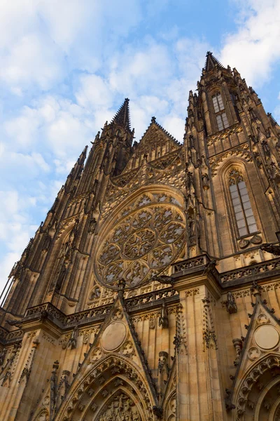 Facade of  Vitus cathedral, Prague — Stock Photo, Image