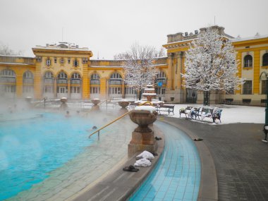 Szechenyi thermal bath in Budapest clipart