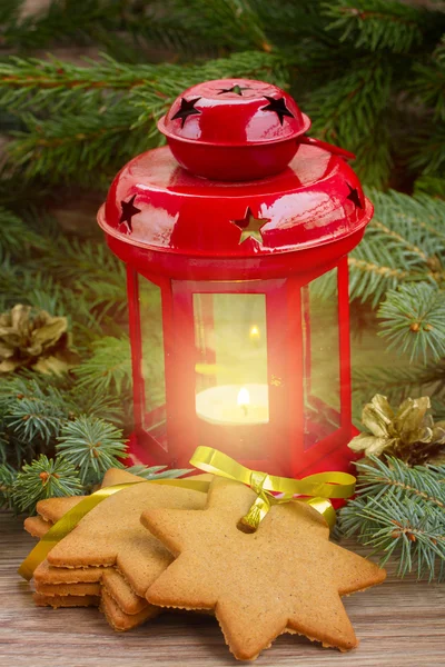 Lanterna de Natal de perto — Fotografia de Stock
