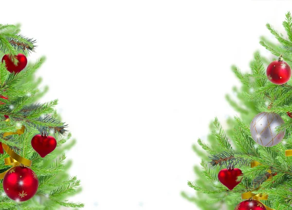 Kerstmis frame met fir tree twijgen — Stockfoto