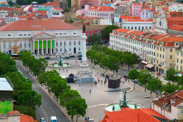 Rossio-Platz in Lissabon — Stockfoto