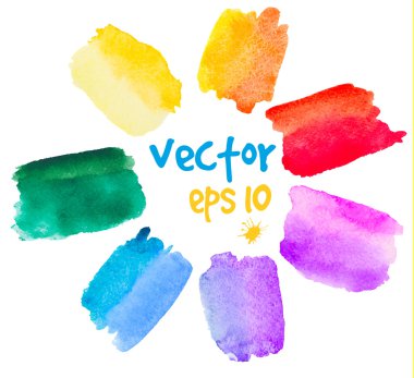 Gökkuşağı suluboya noktalar