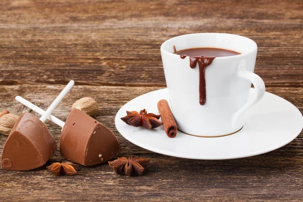 Xícara de chocolate quente — Fotografia de Stock