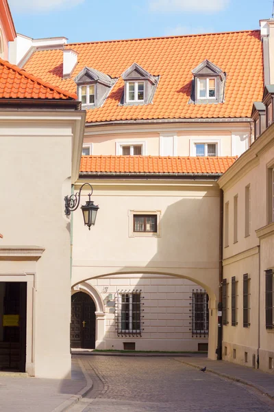 Straat in de oude stad, Warschau — Stockfoto