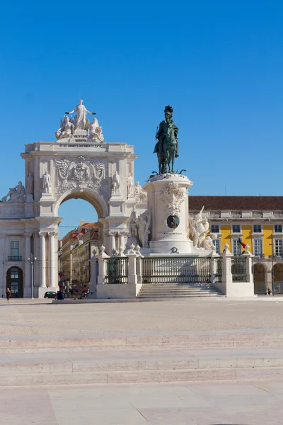 Rua Augusta Arch v Lisabonu, Portugalsko — Stock fotografie