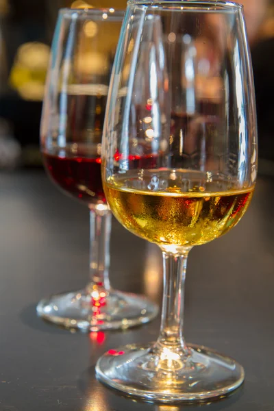 루비 포트 와인 잔 — 스톡 사진
