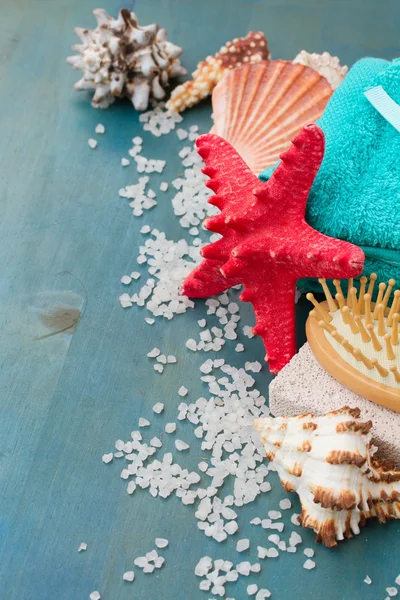 Sea spa setting with starfish — Stock Photo, Image