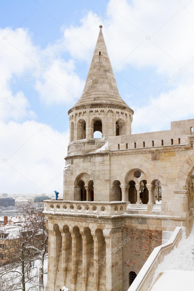 Fishermans Bastion at winter, Budapest