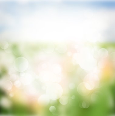Yeşil bokeh arka plan