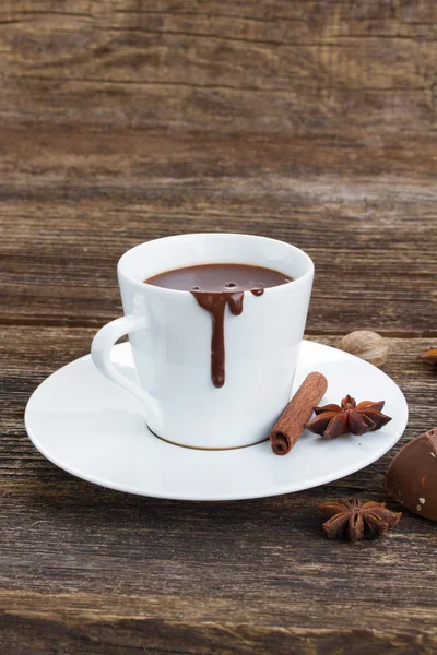 Xícara de chocolate quente — Fotografia de Stock