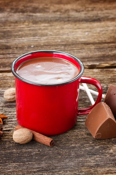 Xícara de chocolate quente — Fotografia de Stock