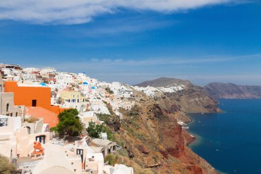 Oia, geleneksel Yunan köy ve aegan deniz, Yunanistan