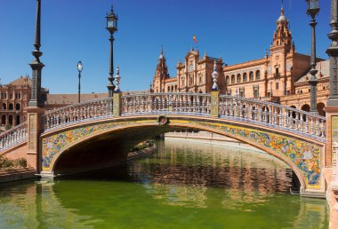 Köprü Plaza de Espana, Sevilla, İspanya