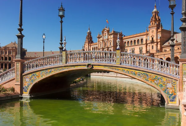 Bro av Plaza de Espana, Sevilla, Spanien — Stockfoto