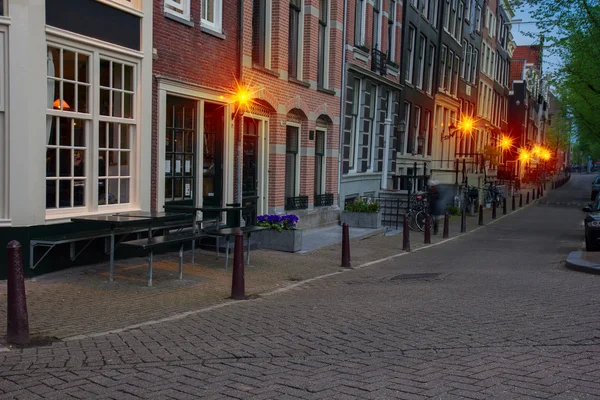 Rua de amsterdam, as terras baixas — Fotografia de Stock