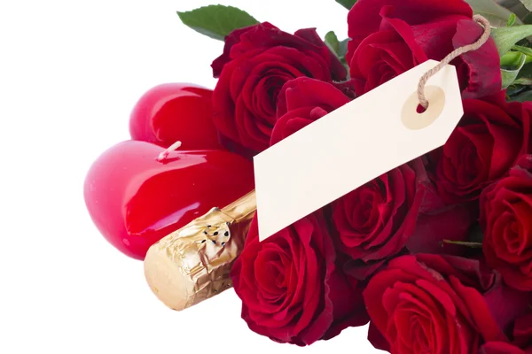 Valentines day  dark red  roses — Stock Photo, Image