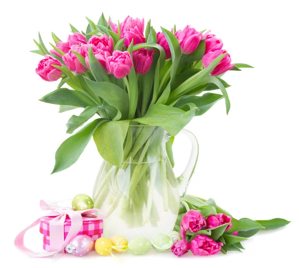 Bunch of pink tulip flowers — Stock Photo, Image