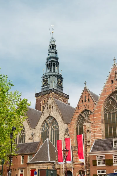 Oude Kerk, 암스테르담, 네덜란드 — 스톡 사진