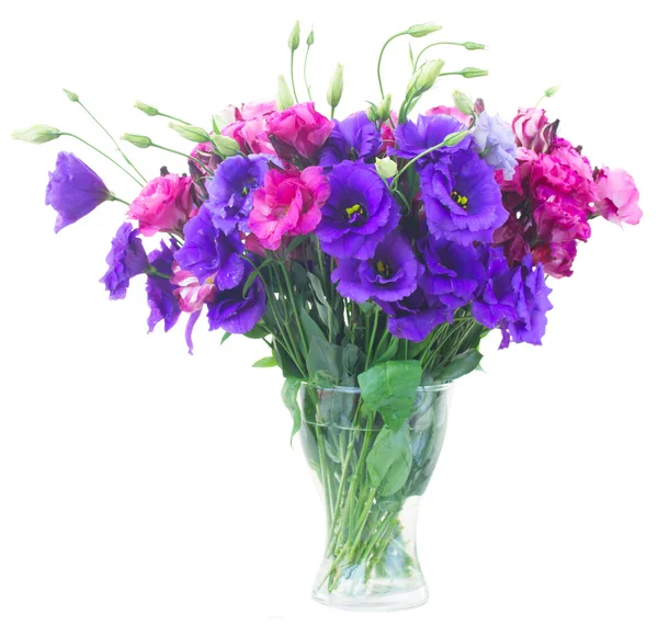 Eustoma lila virágcsokor — Stock Fotó