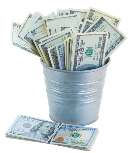 Pot of dollars — Stock Photo, Image