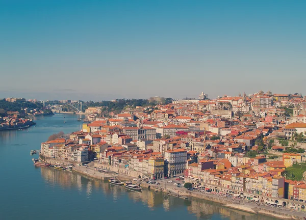 Heuvel met oude stad van porto, portugal — Stockfoto