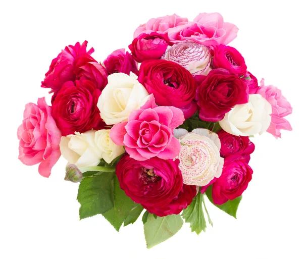 Bos van roze ranunculus bloemen — Stockfoto